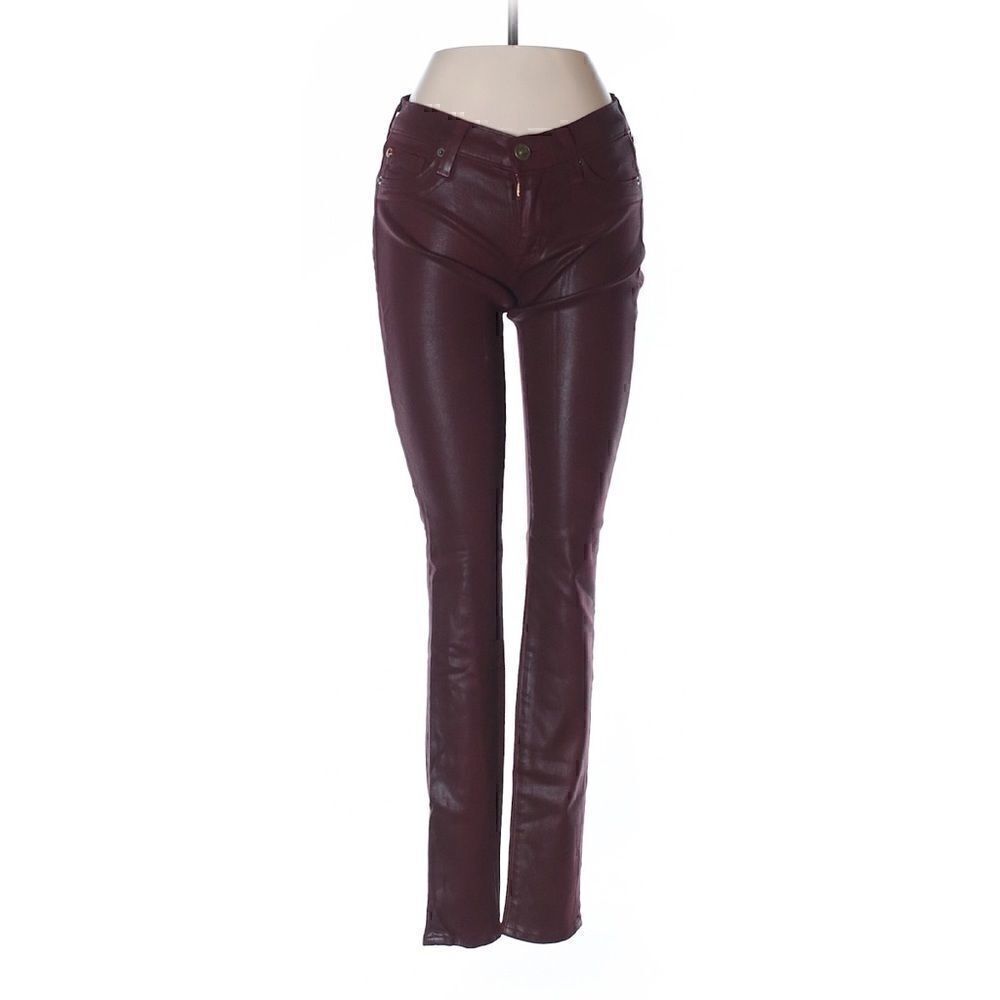 Hudson Jeans size 25 Burgundy coated